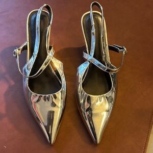 Silver Women's Slingback Heels